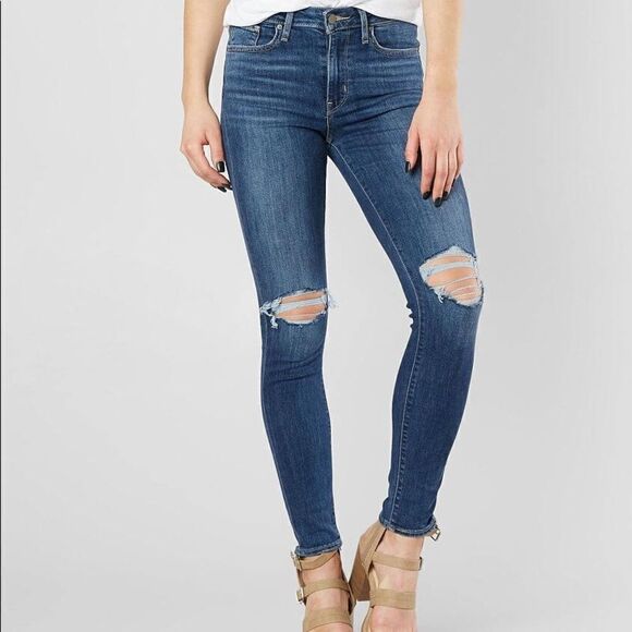 Levi’s 721 High Rise Skinny Jeans Distressed - Picture 1 of 7